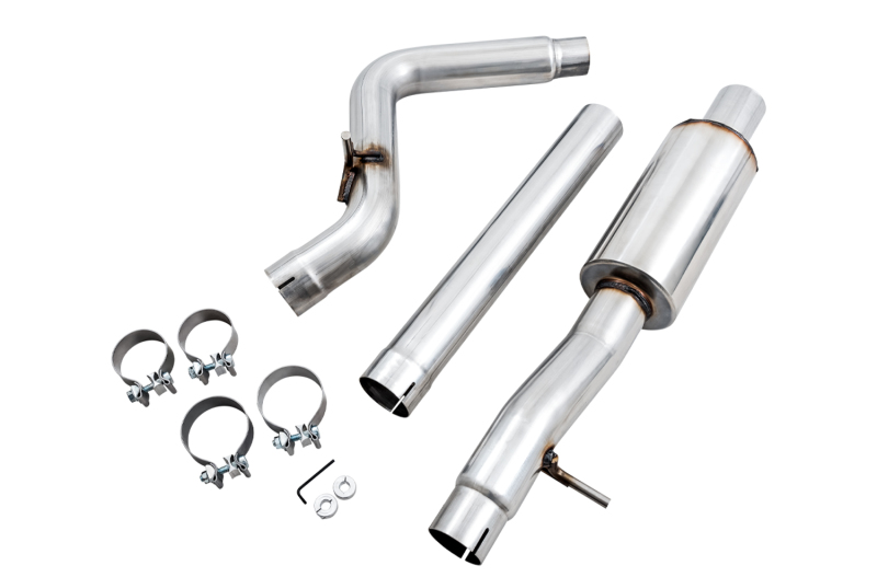 Jeep Wrangler JKU Performance Exhaust - Rear - AWE Tuning - Tread Edition, Axle-Back Dual - Chrome Silver - `07-`18